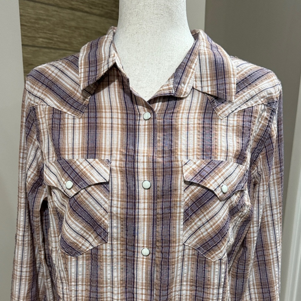 Plaid Pearl Snap Shirt